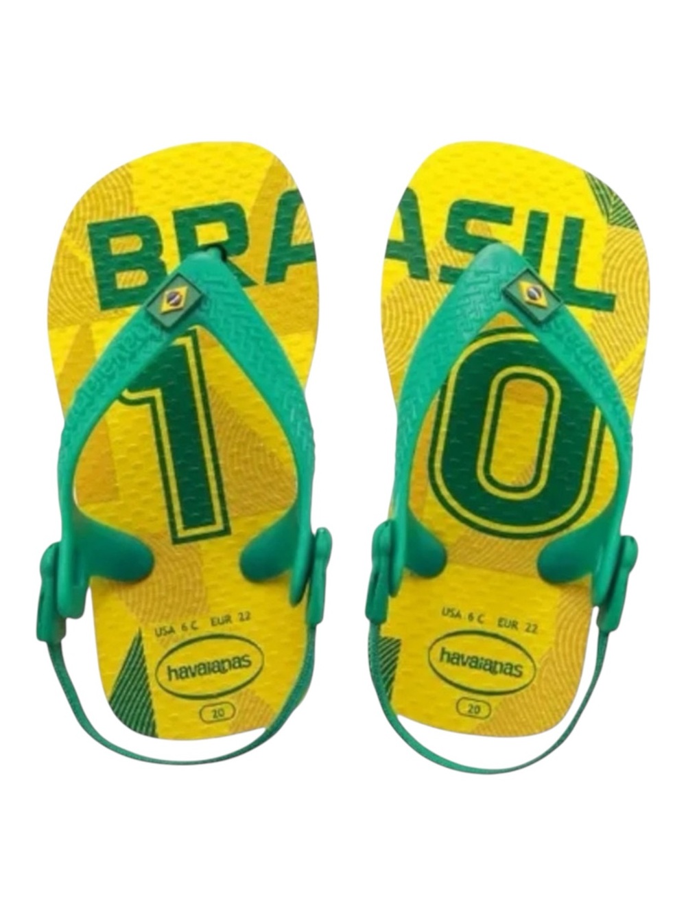 new Havaianas ✪ Ltd Ed FIFA World Cup Walker Sandal ✪ Brazil Yellow Green ✪ 6